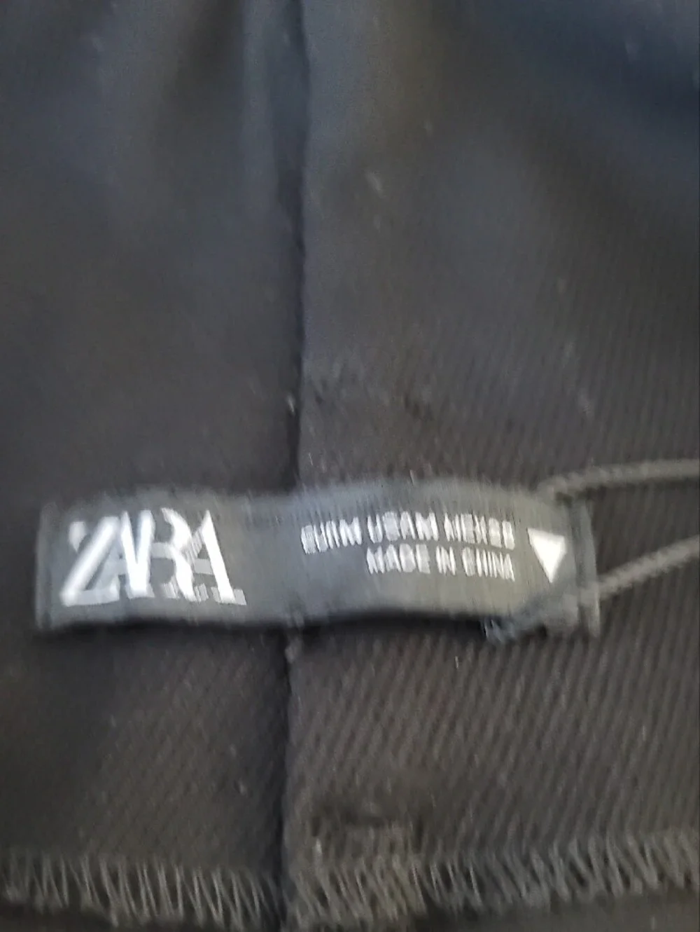 Zara Black High-Waist Paperbag Shorts with Tie